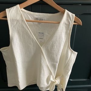 Madewell bright ivory sleeveless top